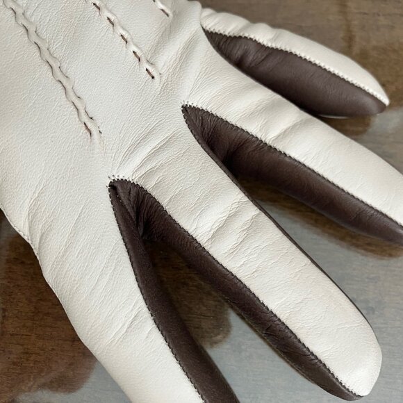 LEATHER & CASHMERE Made in ITALY --Lined Gloves NEW!! - Picture 7 of 12